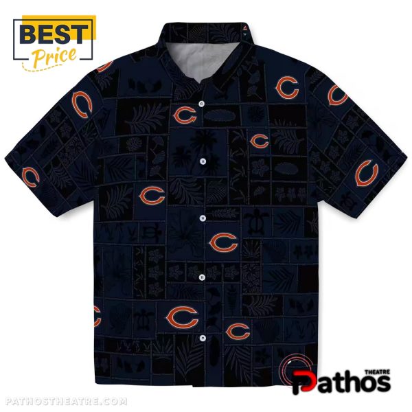 Chicago Bears Tropical Patchwork Hawaiian Shirt