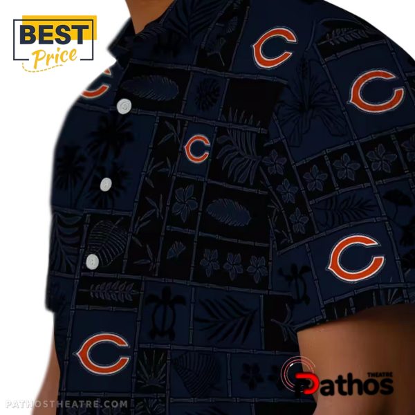 Chicago Bears Tropical Patchwork Hawaiian Shirt