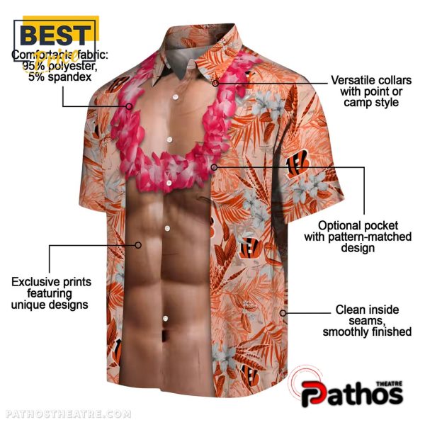 Cincinnati Bengals Chest Illusion Hawaiian Shirt