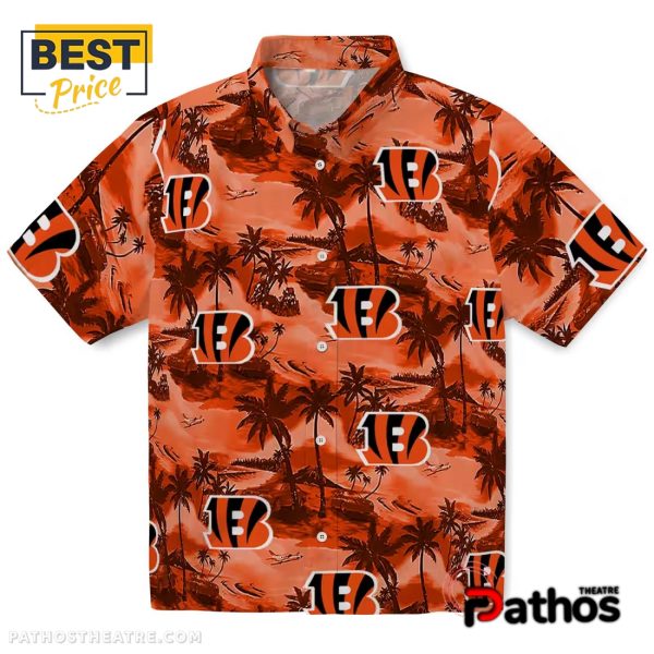 Cincinnati Bengals Coastal Palms Hawaiian Shirt