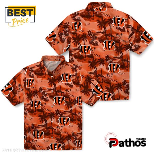 Cincinnati Bengals Coastal Palms Hawaiian Shirt