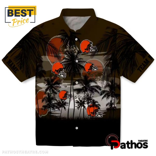 Cleveland Browns Sunset Scene Hawaiian Shirt