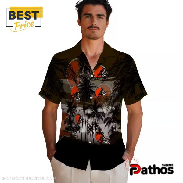 Cleveland Browns Sunset Scene Hawaiian Shirt