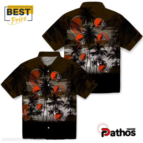 Cleveland Browns Sunset Scene Hawaiian Shirt