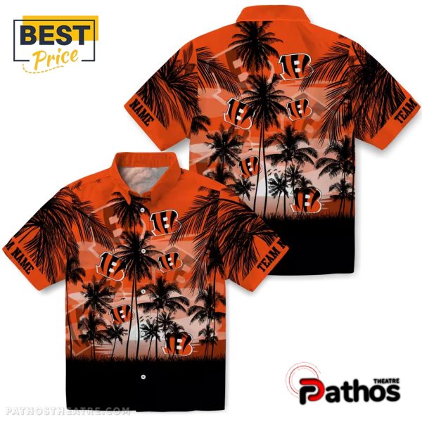 Custom Cincinnati Bengals Sunset Scene Hawaiian Shirt