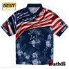 Custom Dallas Cowboys US Flag Hibiscus Hawaiian Shirt
