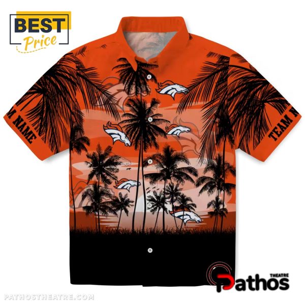 Custom Denver Broncos Sunset Scene Hawaiian Shirt
