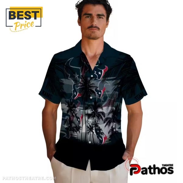 Custom Houston Texans Sunset Scene Hawaiian Shirt