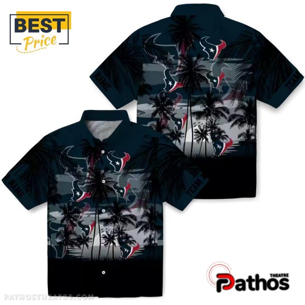 Custom Houston Texans Sunset Scene Hawaiian Shirt