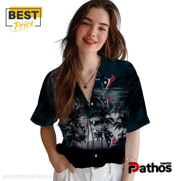 Custom Houston Texans Sunset Scene Hawaiian Shirt
