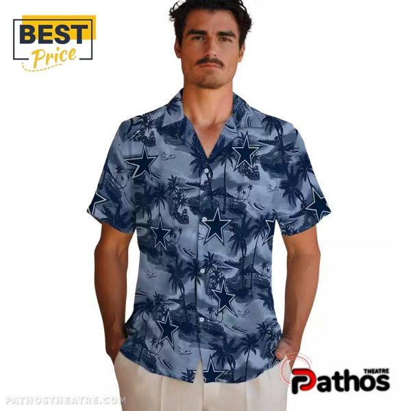 Dallas Cowboys Coastal Palms Hawaiian Shirt