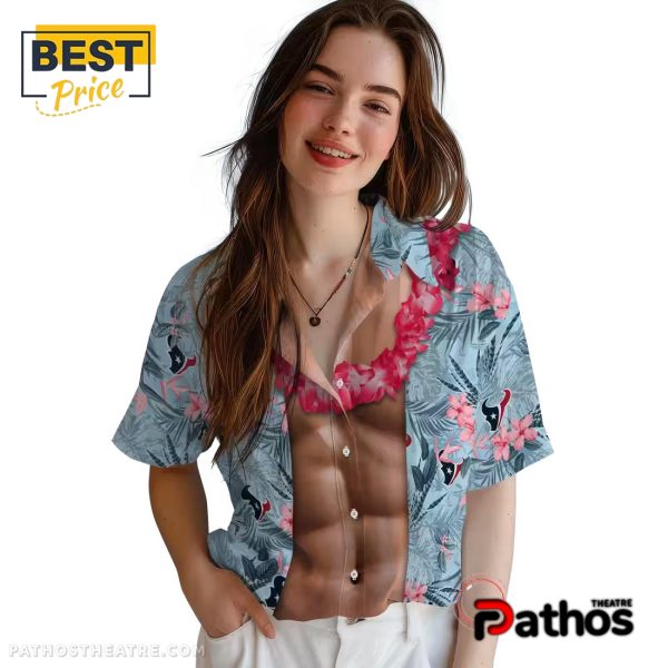 Houston Texans Chest Illusion Hawaiian Shirt