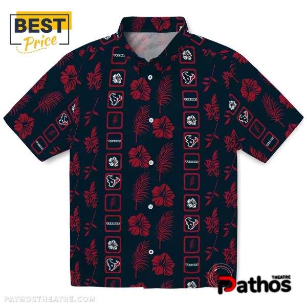 Houston Texans Framed Floral Hawaiian Shirt