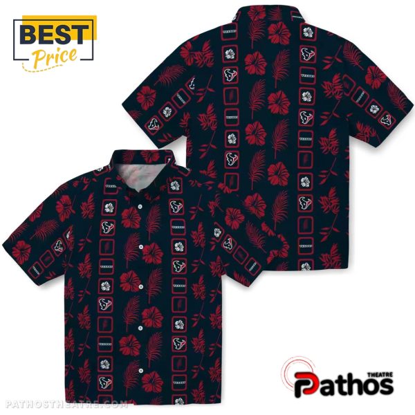 Houston Texans Framed Floral Hawaiian Shirt