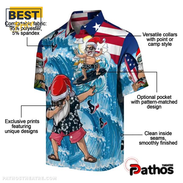 Houston Texans Surfing Santa Hawaiian Shirt