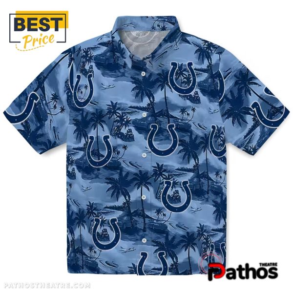 Indianapolis Colts Coastal Palms Hawaiian Shirt