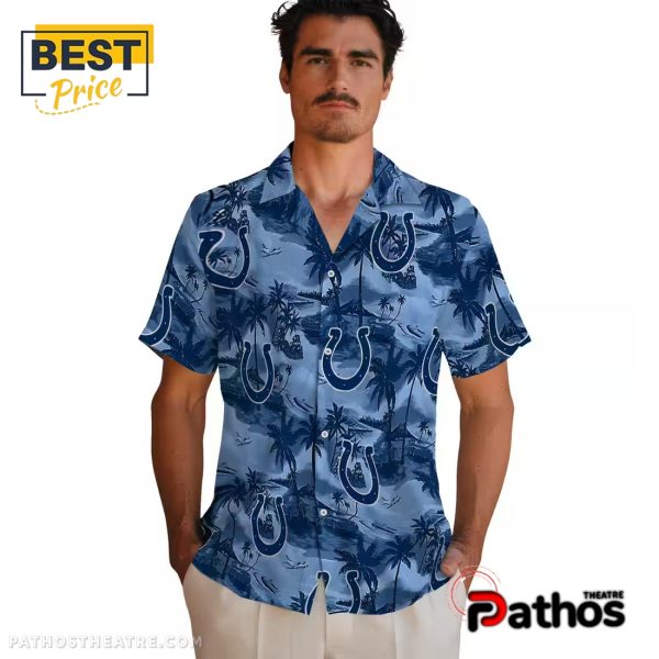 Indianapolis Colts Coastal Palms Hawaiian Shirt