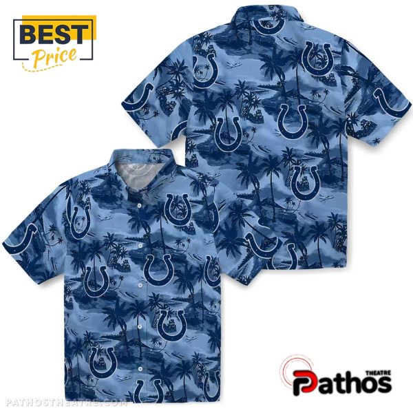 Indianapolis Colts Coastal Palms Hawaiian Shirt