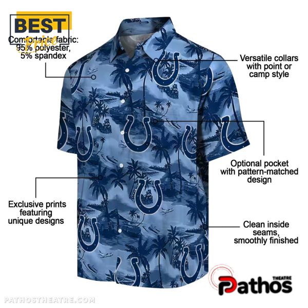 Indianapolis Colts Coastal Palms Hawaiian Shirt