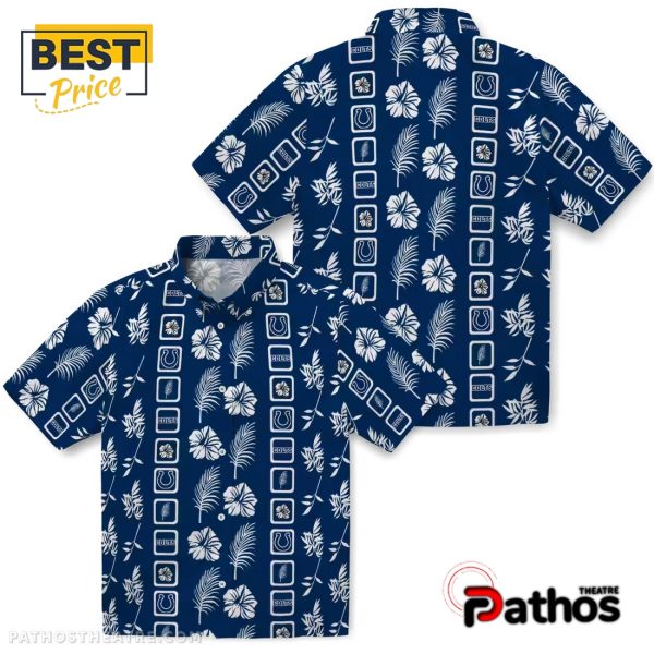 Indianapolis Colts Framed Floral Hawaiian Shirt