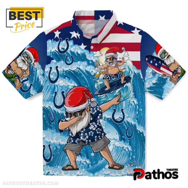 Indianapolis Colts Surfing Santa Hawaiian Shirt