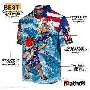 baltimore ravens surfing santa hawaiian shirt 5 KwD5N