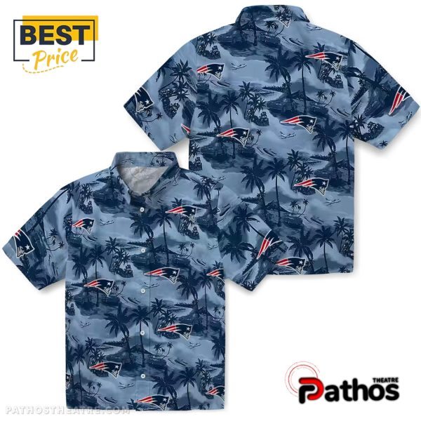 New England Patriots Coastal Palms Hawaiian Shirt