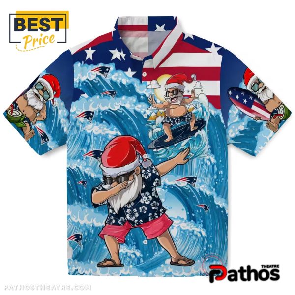 New England Patriots Surfing Santa Hawaiian Shirt