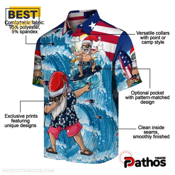 New England Patriots Surfing Santa Hawaiian Shirt