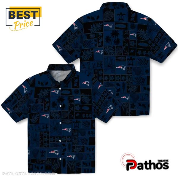 New England Patriots Tropical Patchwork Hawaiian Shirt