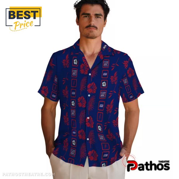 New York Giants Framed Floral Hawaiian Shirt