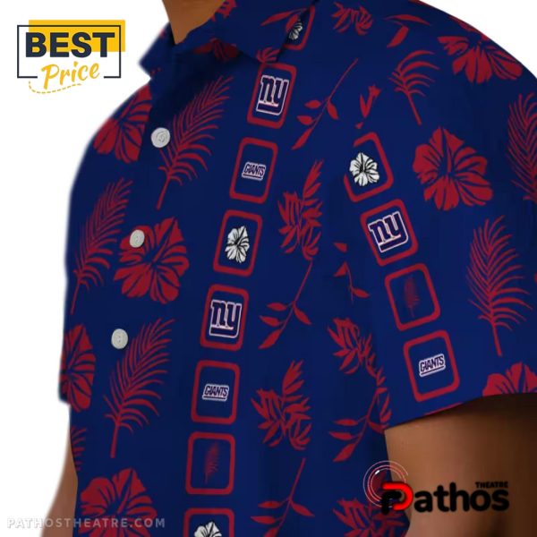 New York Giants Framed Floral Hawaiian Shirt