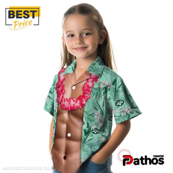 New York Jets Chest Illusion Hawaiian Shirt