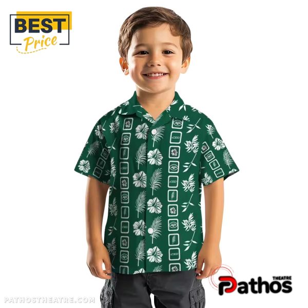 New York Jets Framed Floral Hawaiian Shirt