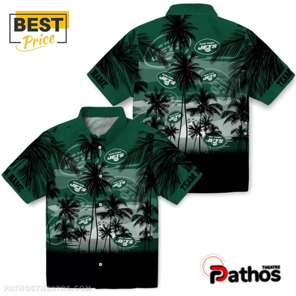 New York Jets Sunset Scene Hawaiian Shirt