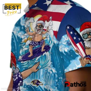 baltimore ravens surfing santa hawaiian shirt 8 x5z2I