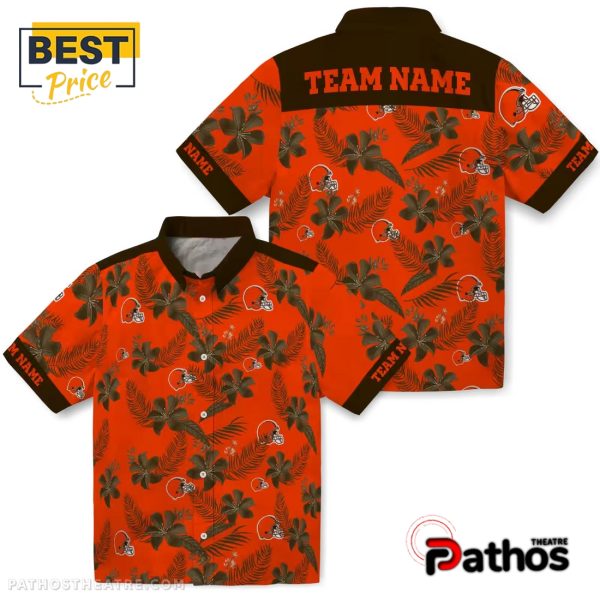 Personalized Cleveland Browns Botanical Hawaiian Shirt