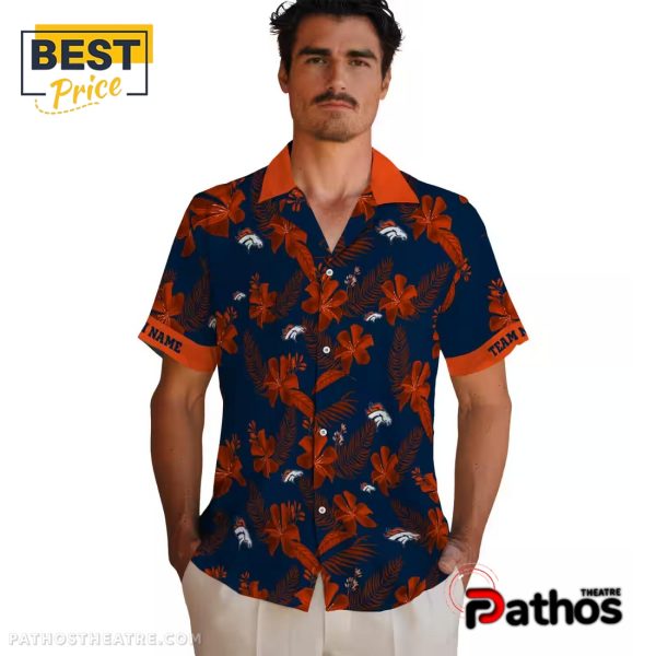 Personalized Denver Broncos Botanical Hawaiian Shirt