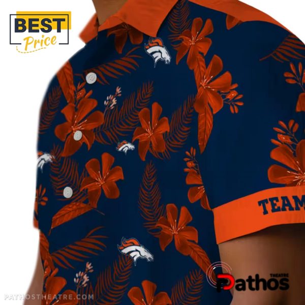 Personalized Denver Broncos Botanical Hawaiian Shirt