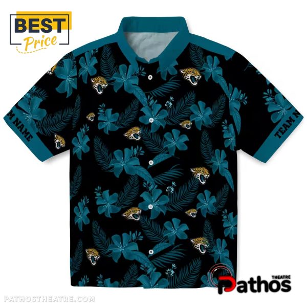 Personalized Jacksonville Jaguars Botanical Hawaiian Shirt