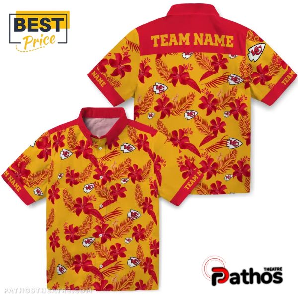 Personalized Kansas City Chiefs Botanical Hawaiian Shirt