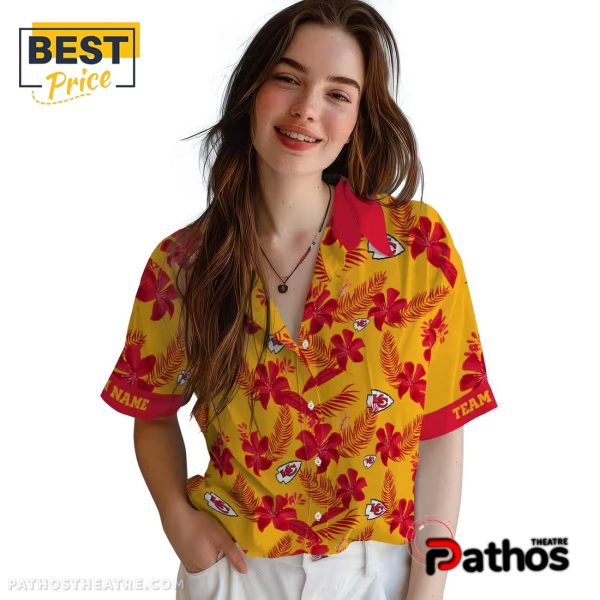 Personalized Kansas City Chiefs Botanical Hawaiian Shirt