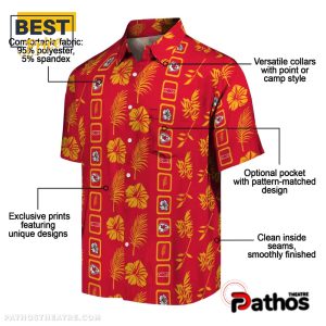 kansas city chiefs framed floral hawaiian shirt 5 r7LbS