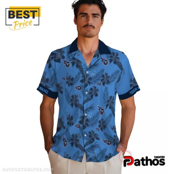 Tennessee Titans Botanical Hawaiian Shirt