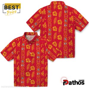 kansas city chiefs framed floral hawaiian shirt 3 1dMSl