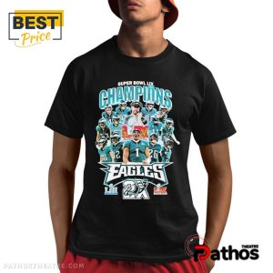 Philadelphia Eagles 2X Super Bowl 2025 T-Shirt