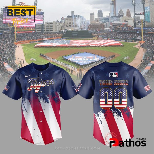 Custom Detroit Tigers Luxury Flag Baseball Jersey
