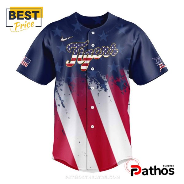 Custom Detroit Tigers Luxury Flag Baseball Jersey