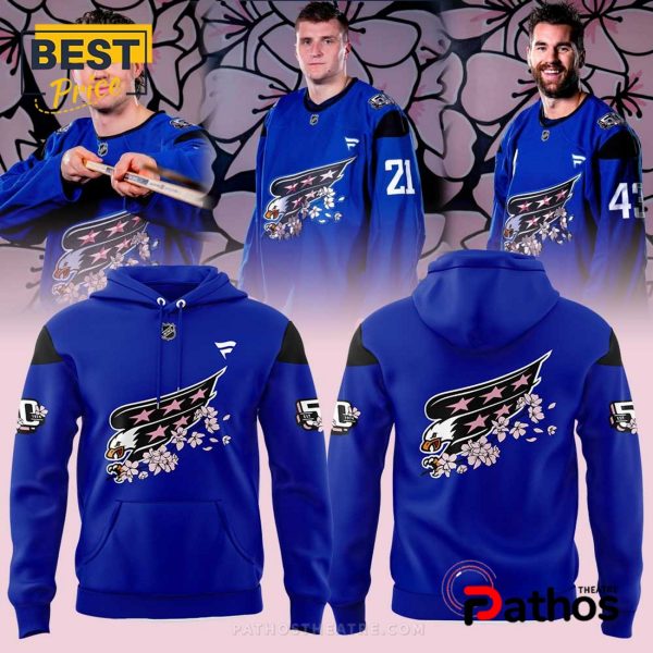 Washington Capitals Cherry Blossom Blue Hoodie