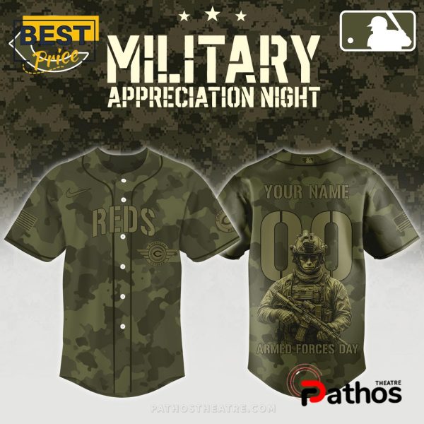 2025 Cincinnati Reds x Armed Forces Day Night Baseball Jersey